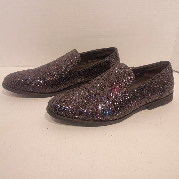 Brand New Frederico Leone Ltd. Men\'s Sz 11.5 Black Glitter Formal Slip-on Shoes main image 7